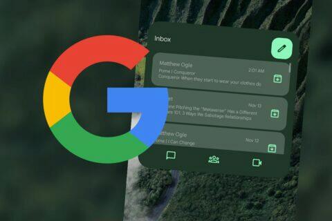 nový Gmail widget Material You Android 12