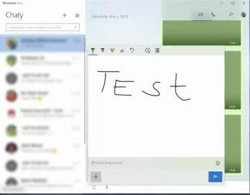 WhatsApp Beta Windows 10 11 aplikace instalace návod 8 ukázka kreslení
