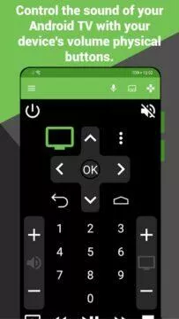 Android TV Remote fyzická tlačítka volume