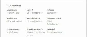 aplikace Google One půl miliardy stažení Obchod Play screen