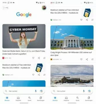 Google aplikace vyhledávací panel dole jednou rukou