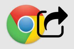 Google Chrome tlačítko sdílení ukázka