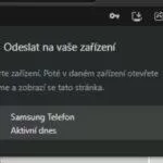 Google Chrome tlačítko sdílení ukázka 3 odeslat na vaše zařízení telefon