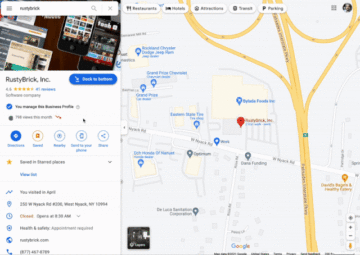 Google Mapy nový spodní panel dock ukázka animace