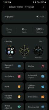Huawei Zdraví zařízení menu