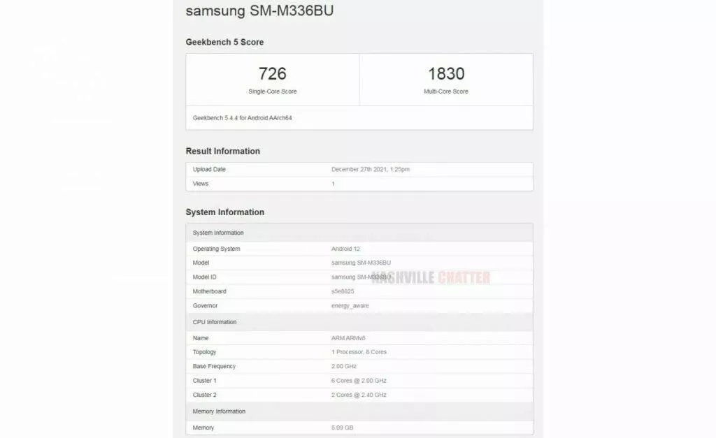 Samsung Galaxy M33 5G Exynos 1200