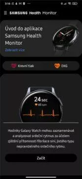 Samsung Galaxy Watch4 EKG tlak 2 EKG karta