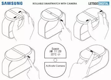 Samsung Galaxy Watch patent scroll slider display