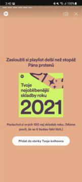 Spotify rok 2021 v kostce Spotify 2021 Wrapped 5 100 nej