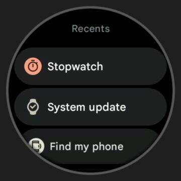 Wear OS 3 čistý systém nedávné