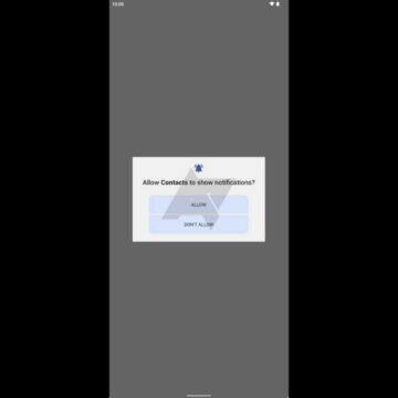 Android 13 notifikace oprávnění dialog screenshot