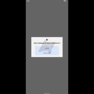 Android 13 notifikace oprávnění dialog screenshot