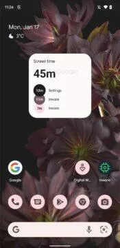 Google digitální rovnováha widget digital wellbeing střední