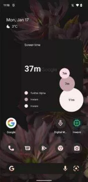 Google digitální rovnováha widget digital wellbeing velký