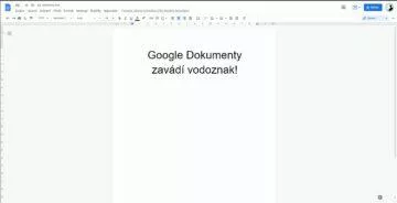 Google Dokumenty vodoznak editace