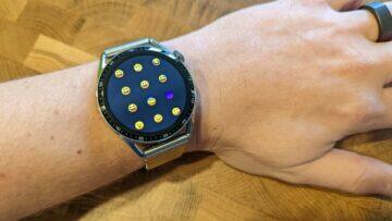 Huawei Watch GT 3 update 2.1.0.221 odpovídání na zprávy emoji