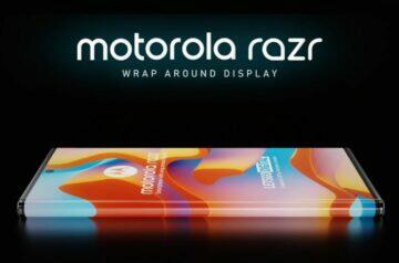 Motorola patent displej kolem mobilu bok