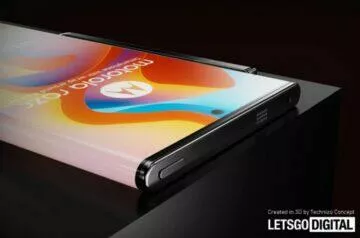 Motorola patent displej kolem mobilu horní strana