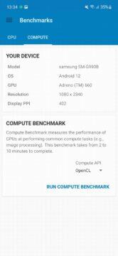 Samsung Galaxy S21 FE Geekbench 5 Compute info