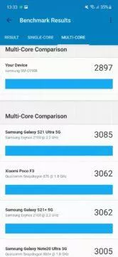 Samsung Galaxy S21 FE Geekbench 5 CPU multi-core