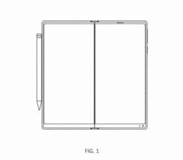 Xiaomi MIX Fold2 patent výkres pero