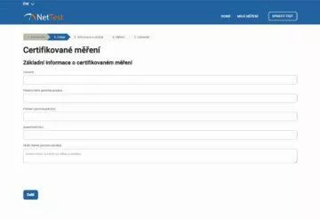 Certifikované měření rychlosti připojení k internetu NetTest ČTÚ návod 2 základní informace