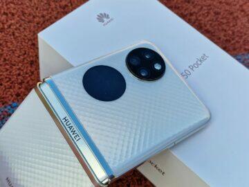 Huawei P50 Pocket test objektivy displej