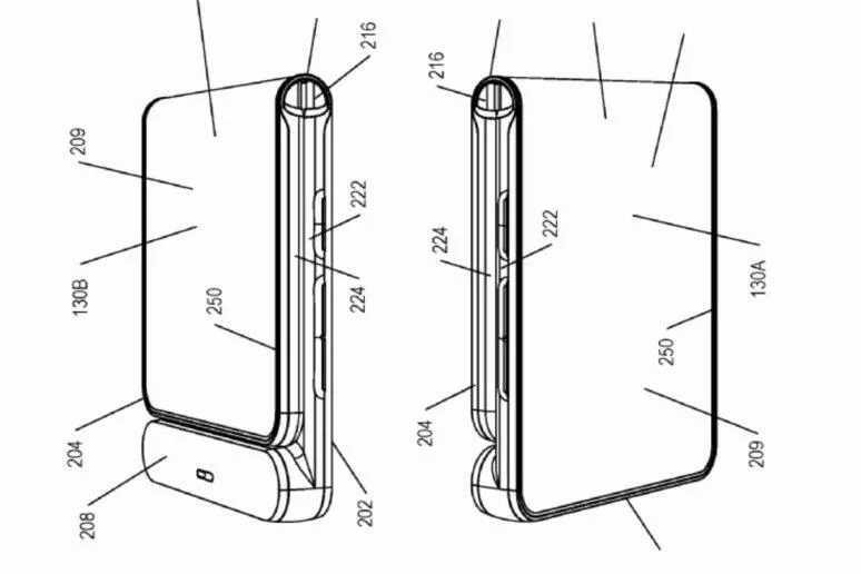 Motorola patent ohebný mobil vnější displej