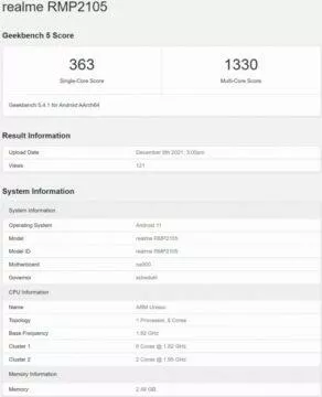 Realme Pad Mini Geekbench