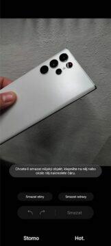 Samsung Galaxy Galerie editor mazání stínů odrazů ukázka