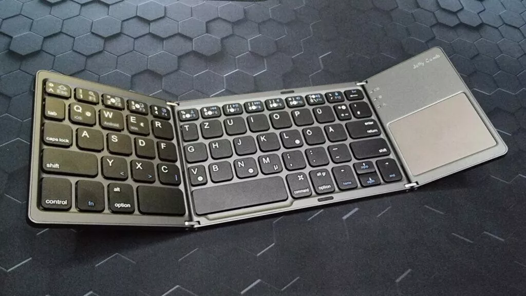 skládací bezdrátová Bluetooth klávesnice Jelly Comb panty