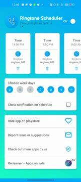 android aplikace ringtone scheduler