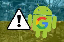 Google Android varování bombardování Ukrajina