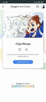 Google Giga Manga experiment 1 úvod