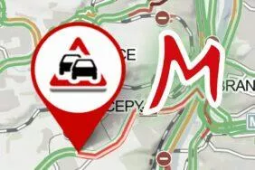 Mapy.cz kolona navigace info zpoždění