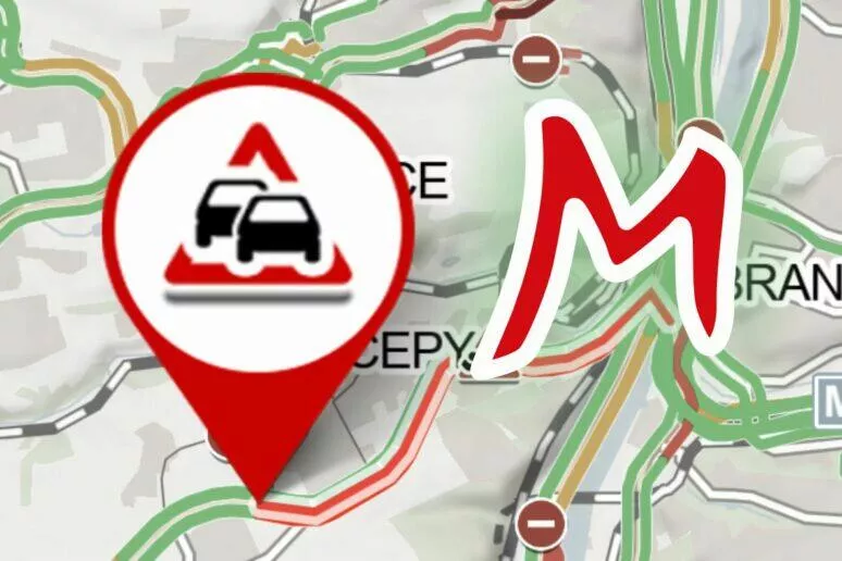 Mapy.cz kolona navigace info zpoždění Mapy.cz kolona navigace info zpoždění