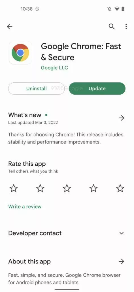 Obchod Play Material You design detail aplikace nový 2