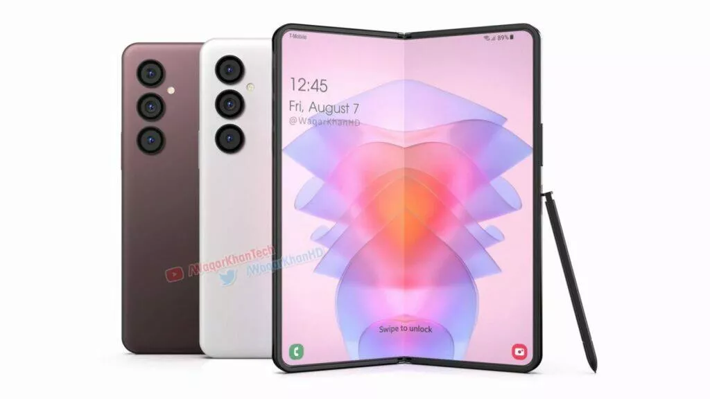 samsung galaxy z fold4 rendery displej fotoaparaty