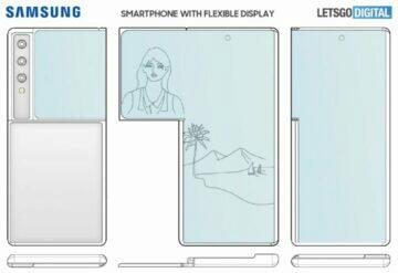 Samsung patent výklopný displej výkres