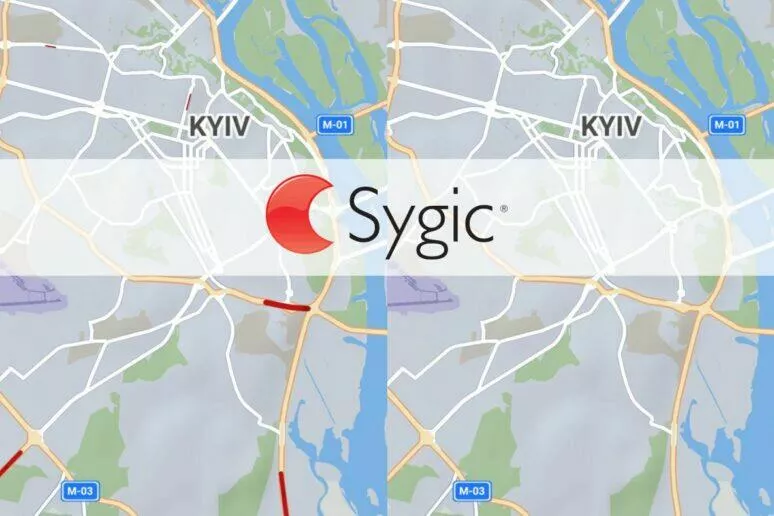 Sygic živé dopravní informace navigace Ukrajina