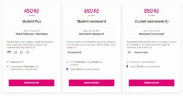 T-Mobile tarif Student neomezeně 5G porovnání