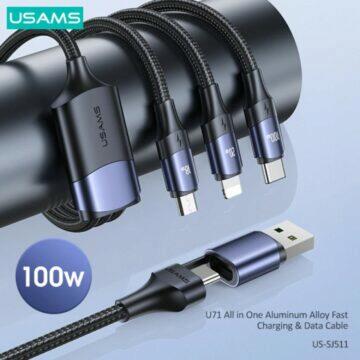 Univerzální nabíjecí 100W kabel USAMS porty