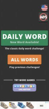 Wordle mobilní hry aplikace alternativy Wordling! 2 menu
