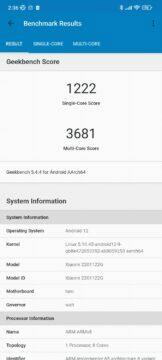 Xiaomi 12 Pro Geekbench 5 CPU přehled