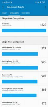 Xiaomi 12 Pro Geekbench 5 single core