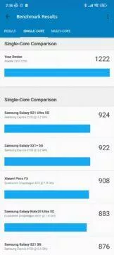 Xiaomi 12 Pro Geekbench 5 single core