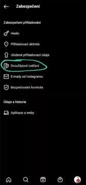 3 tipy Instagram dvoufázové ověření 2
