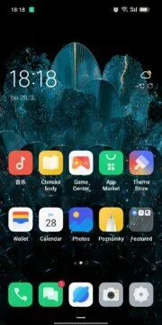 ColorOS 12 vnější displej launcher