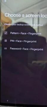 Google Pixel 6 odemykání obličejem ukázka nastavení