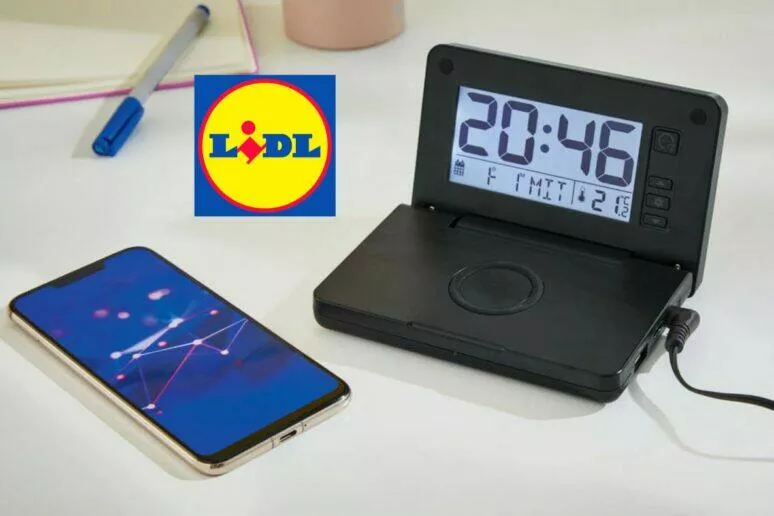 LIDL SilverCrest Digitální budík bezdrátová nabíječka